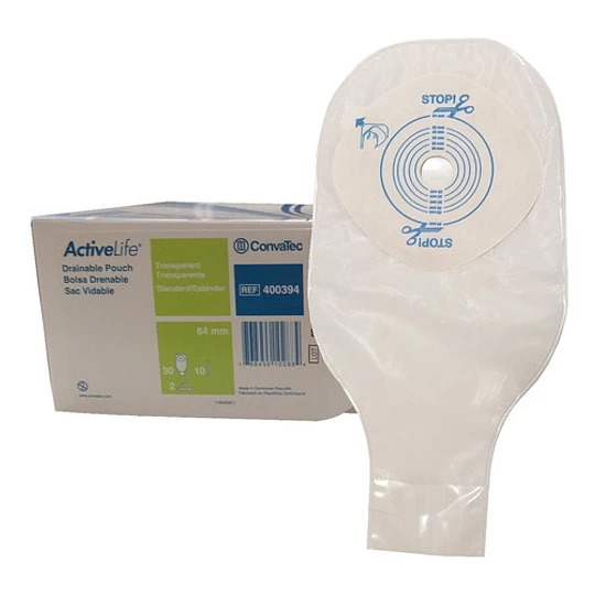 Bolsa Drenable Recortable Una Pieza (Transparente) Active Life - Convatec