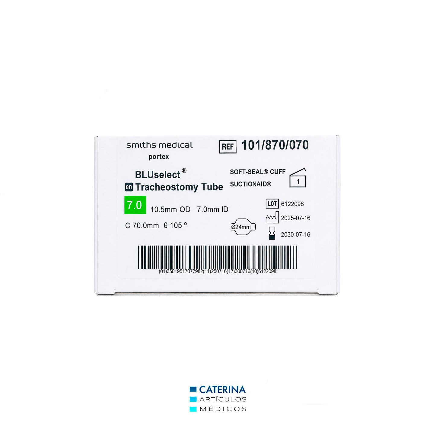 Kit de Cánula de Traqueostomía con Balón y Aspiración Subglótica 870 - Portex