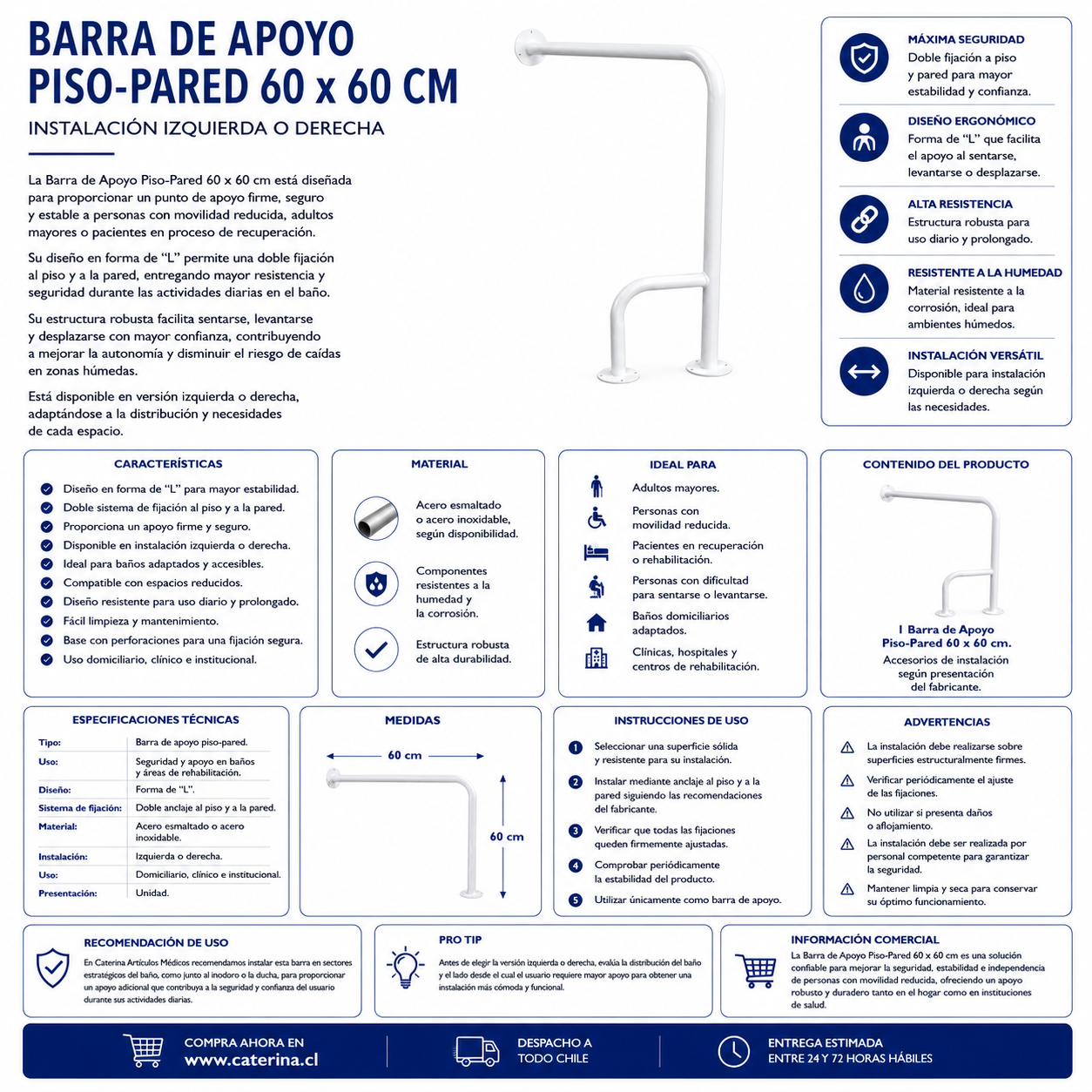 Barra de Apoyo Piso-Pared