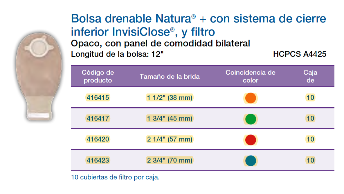 bolsa drenable natura