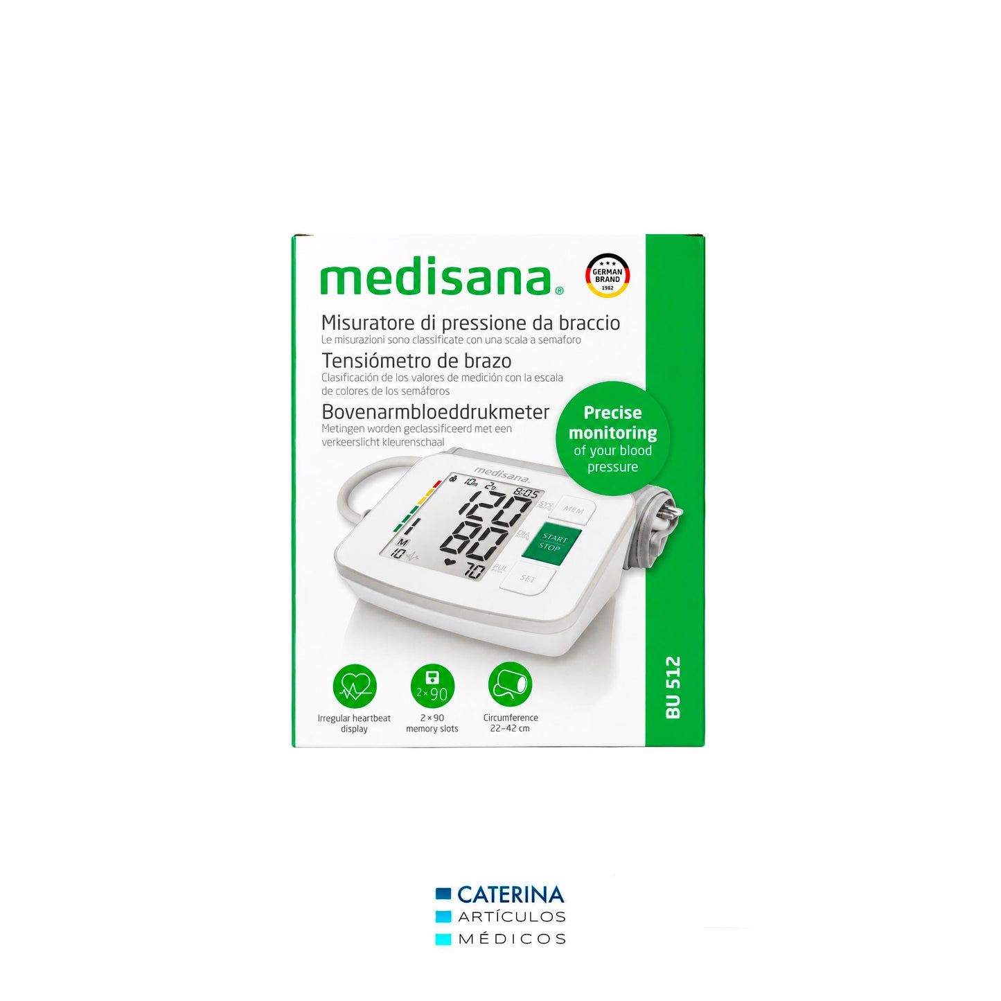 Toma Presión Digital de Brazo BU 512 – Medisana