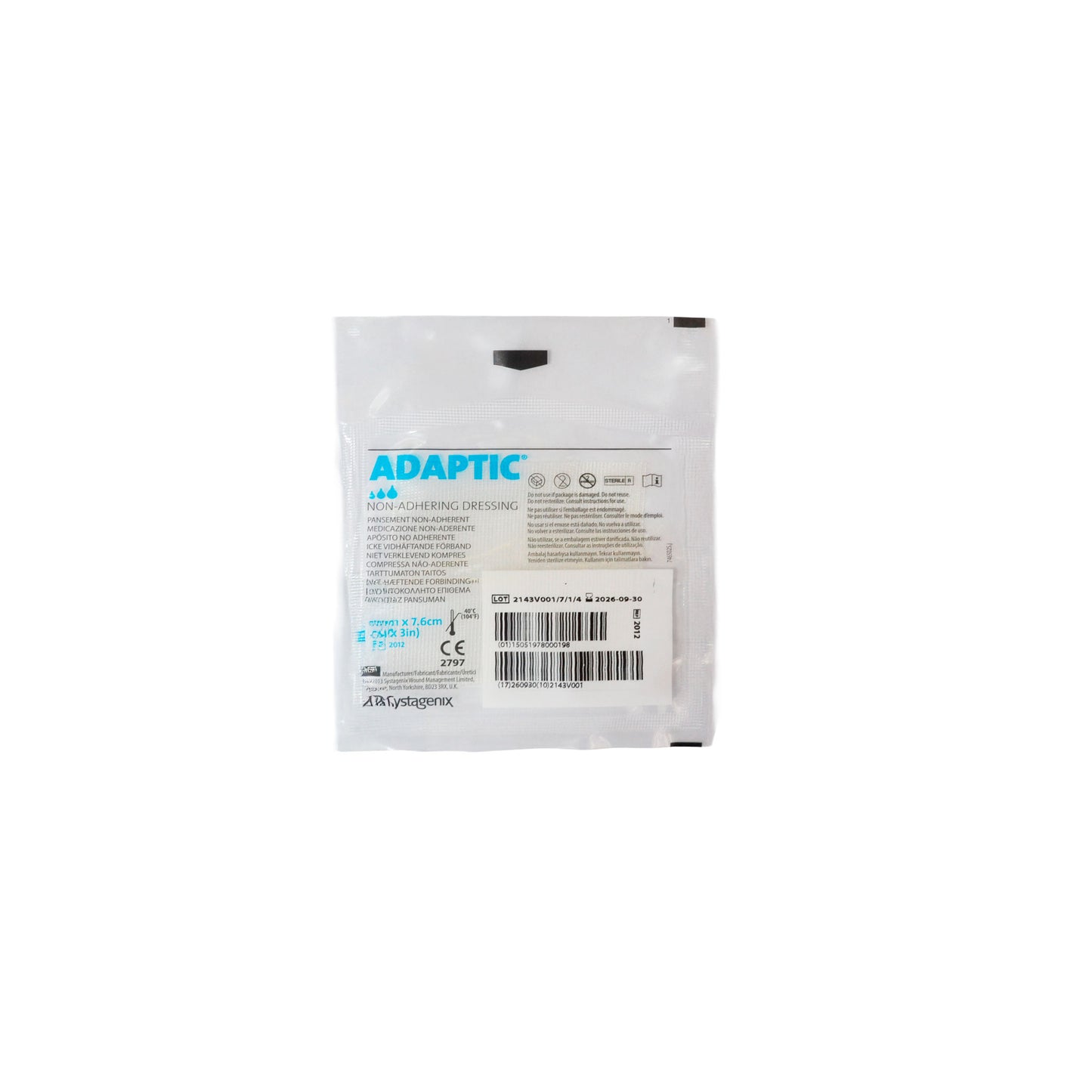 Apósito Adaptic 7.6x7.6cm