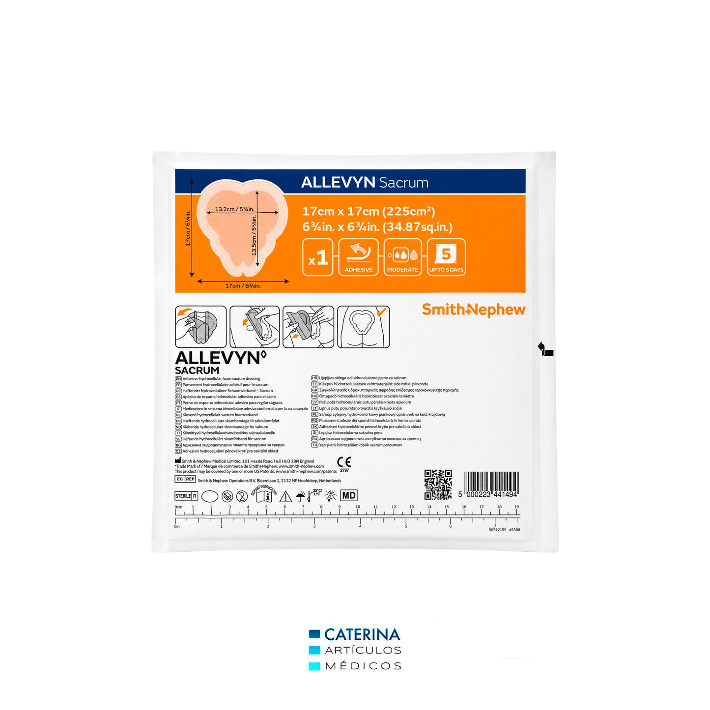 Allevyn Classic Sacrum 17x17 – Smith & Nephew