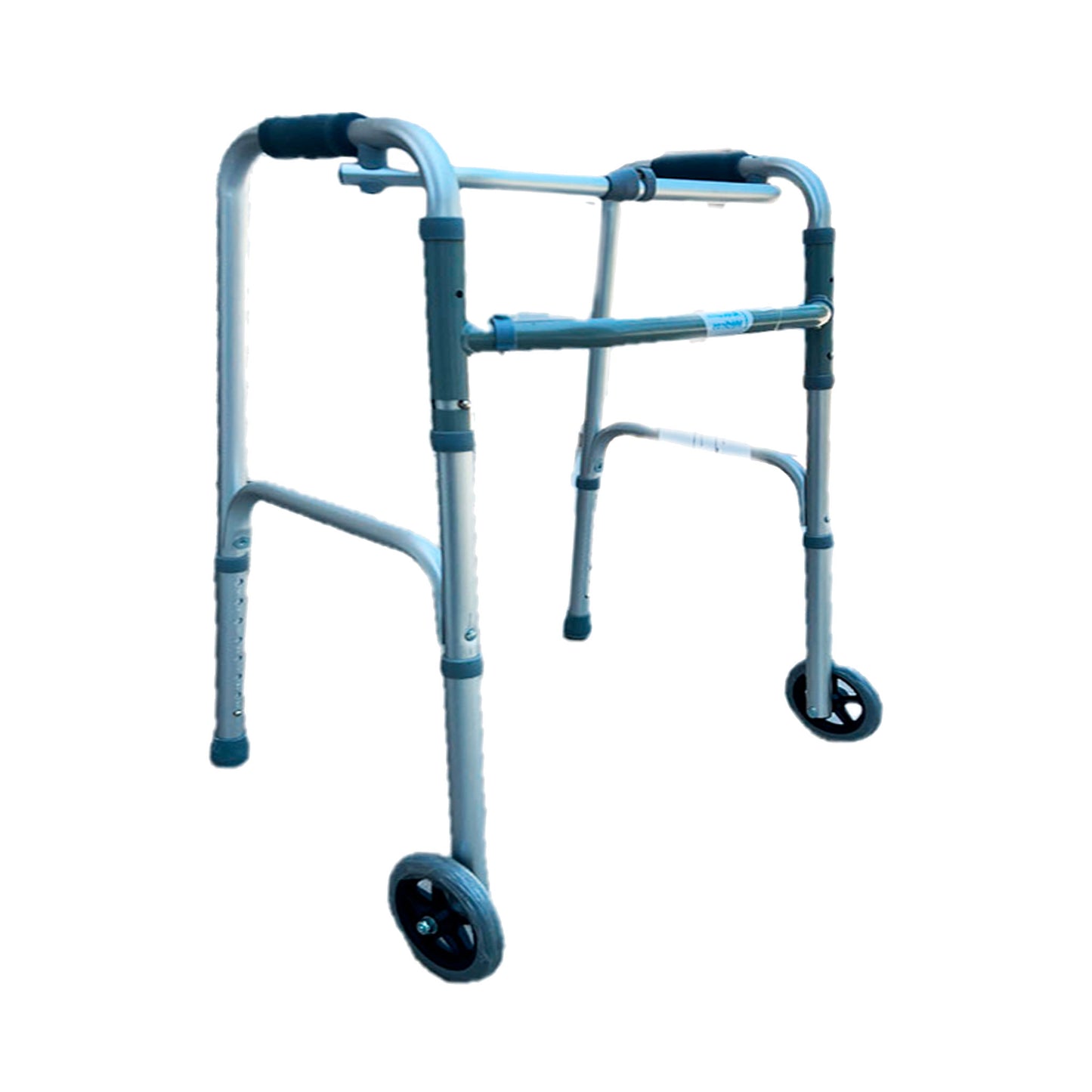 Andador Plegable Aluminio con Dos Ruedas