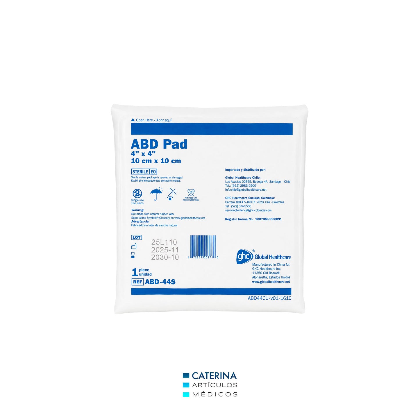 Aposito 10x10cm ABD PAD