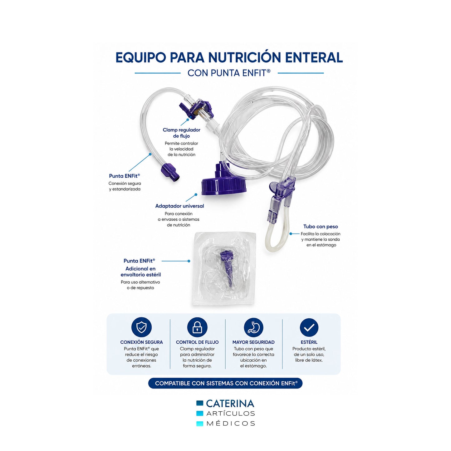 Bajada Alimentación enteral para Bomba Alimentación Freego - Abbott