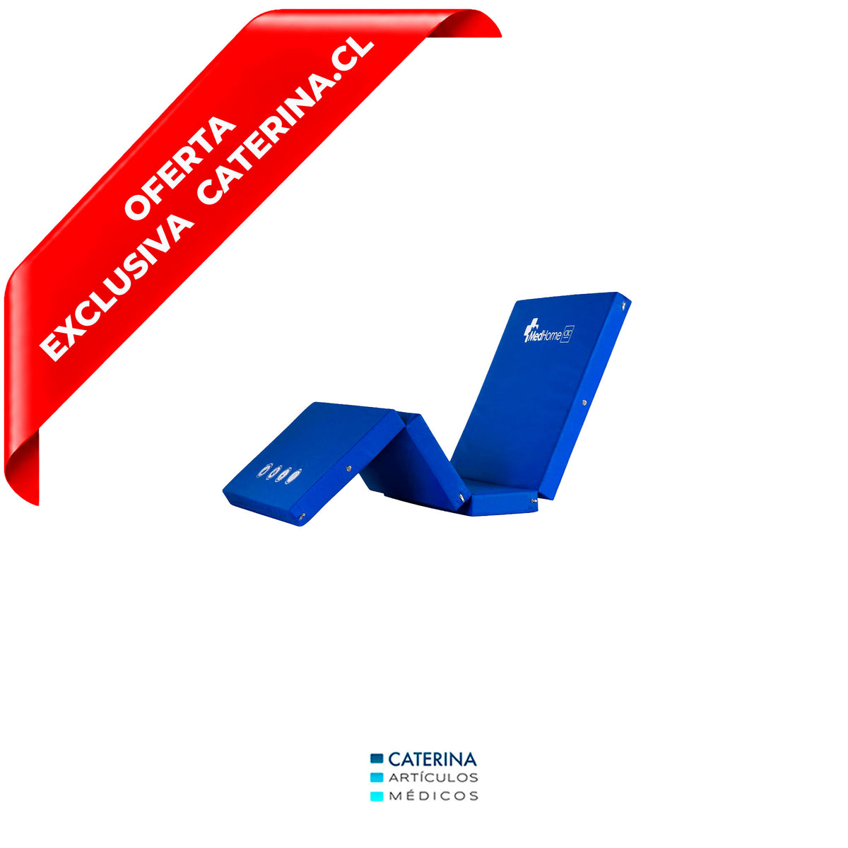 OFERTA Colchón azul 3 pliegues con detalle