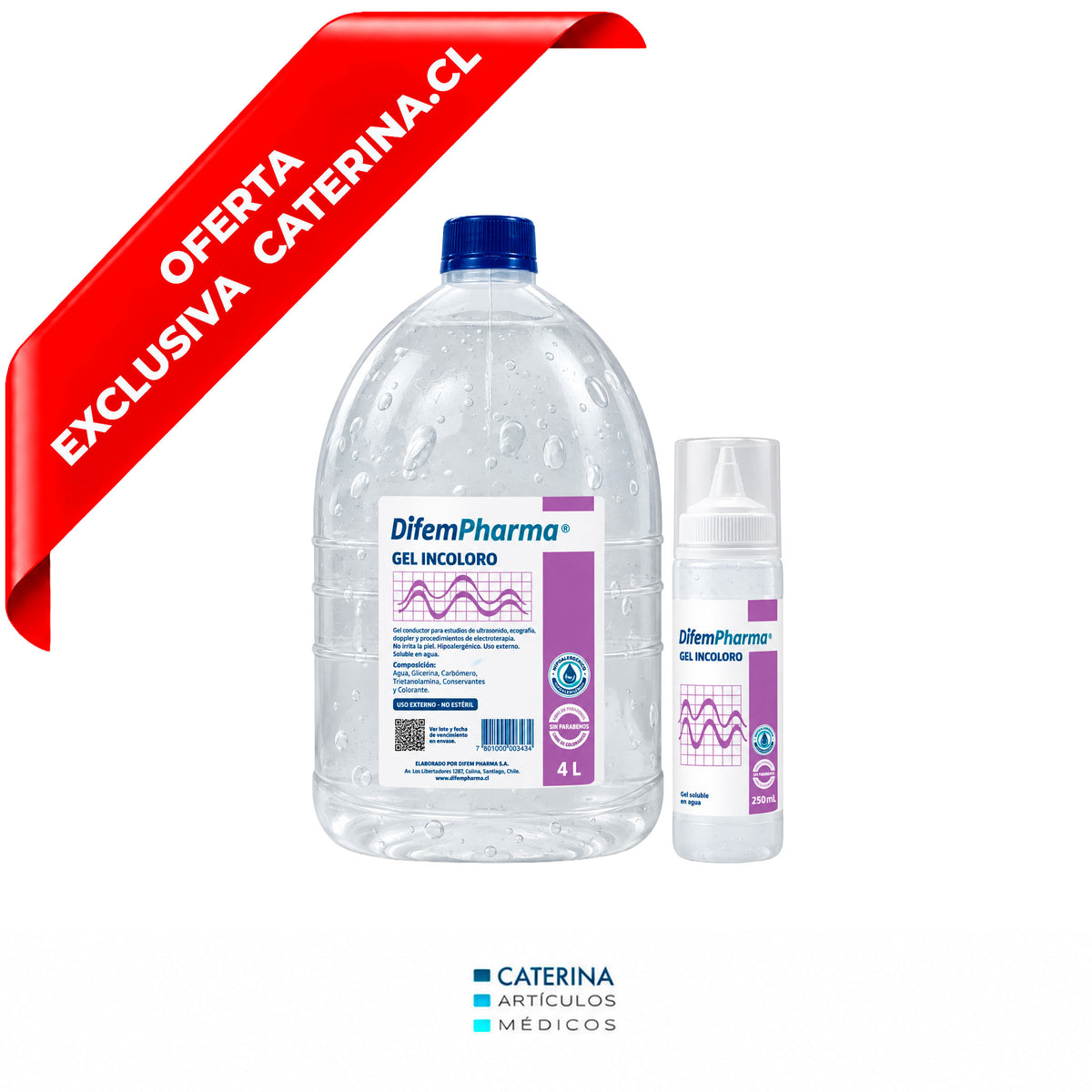 Dieco Gel Conductor Transparente 4 Litros + Dispensador 250ml - DifemPharma