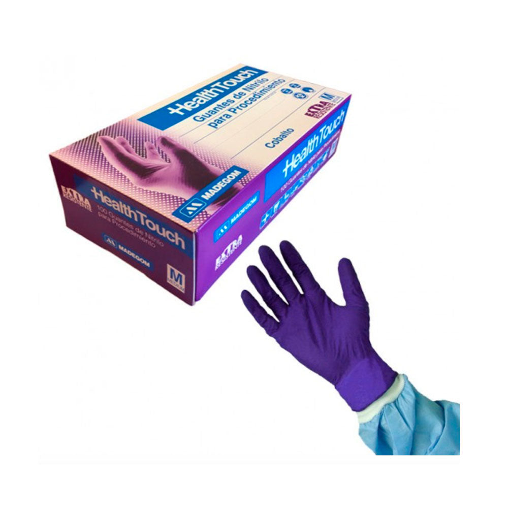 Guante Nitrilo Azul ambidiestras 100u.