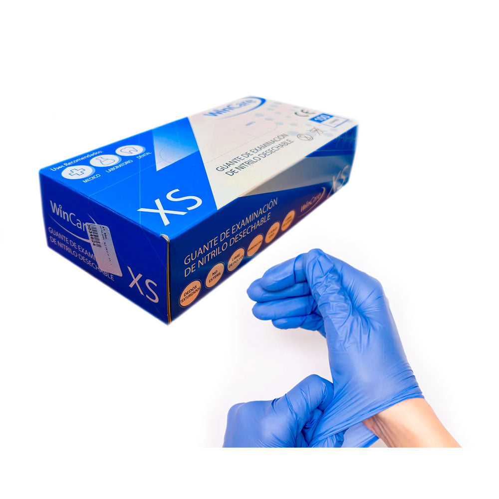 Guante Nitrilo Azul ambidiestras 100u.