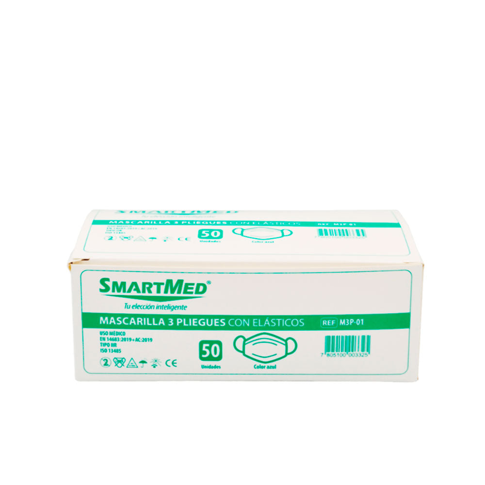 Mascarillas 3 Pliegues 50unds - StartMed