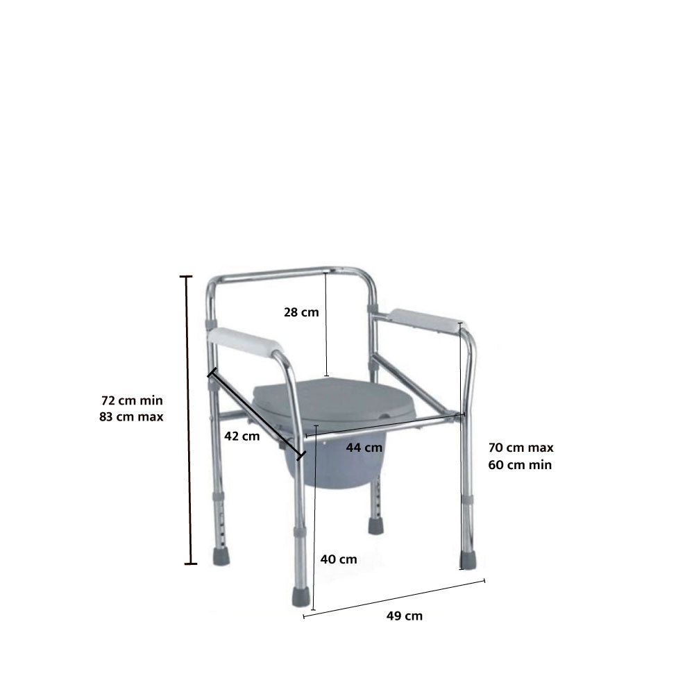 Silla WC Plegable sin Ruedas