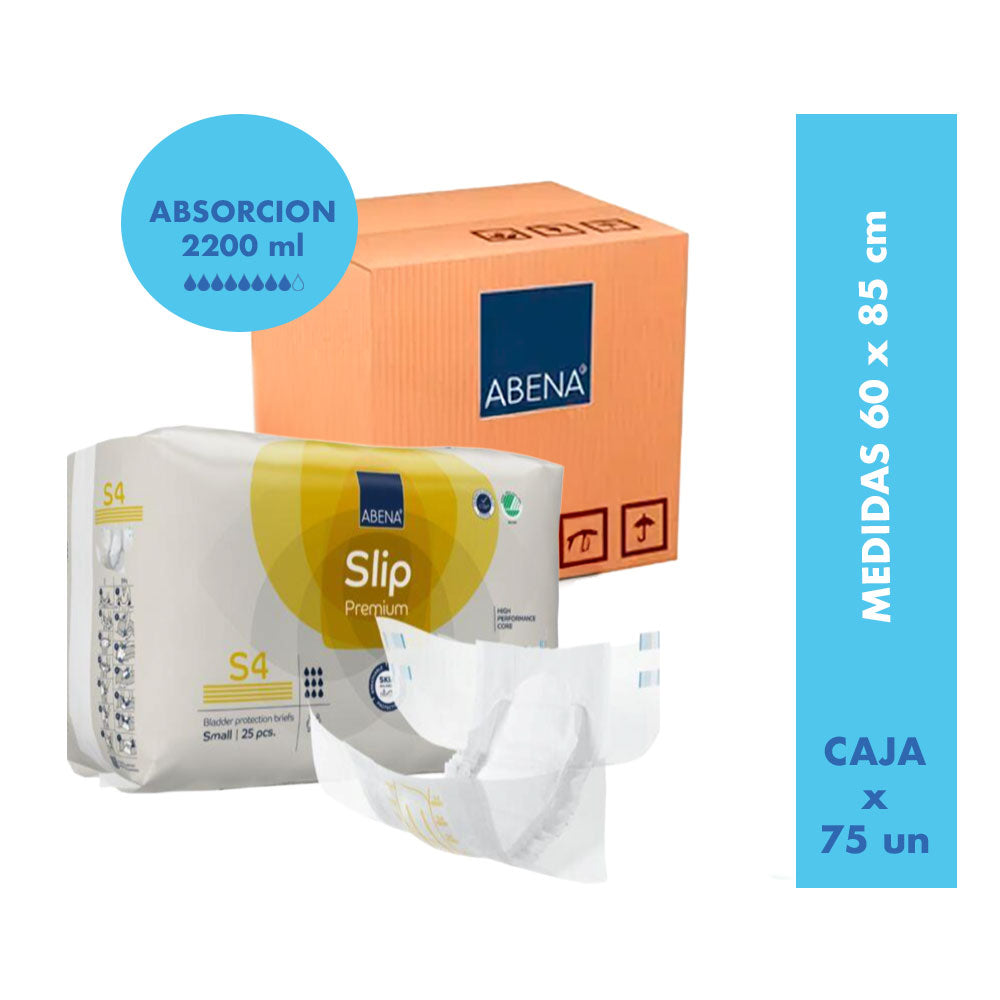 Pañal Slip Premium (Caja) Talla S4 - ABENA