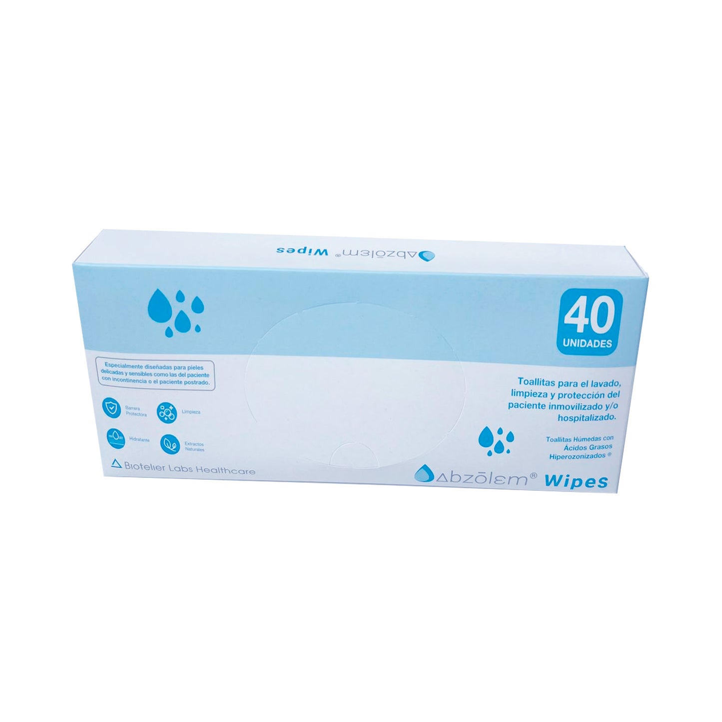 Toallas Húmedas con Abzolem Wiper 20x30 cm (40 unds)