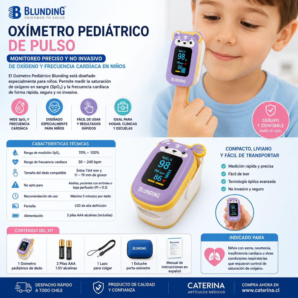 Oxímetro Pediátrico - Blunding