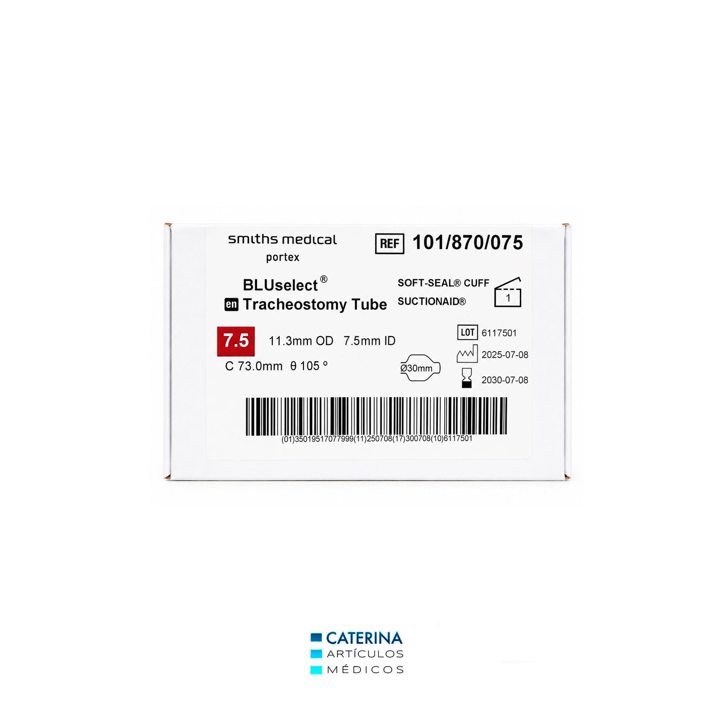 Kit de Cánula de Traqueostomía con Balón y Aspiración Subglótica 870 - Portex