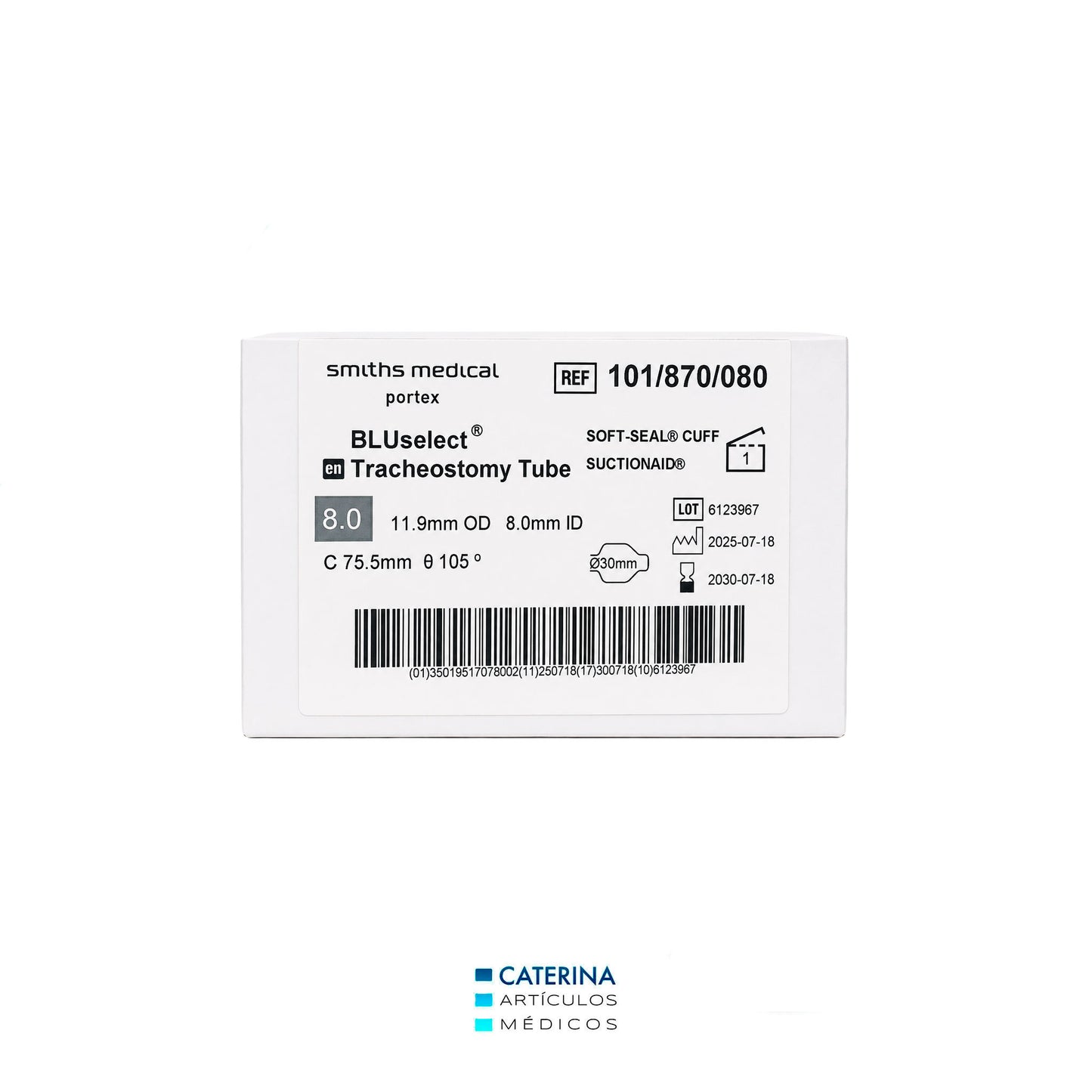 Kit de Cánula de Traqueostomía con Balón y Aspiración Subglótica 870 - Portex