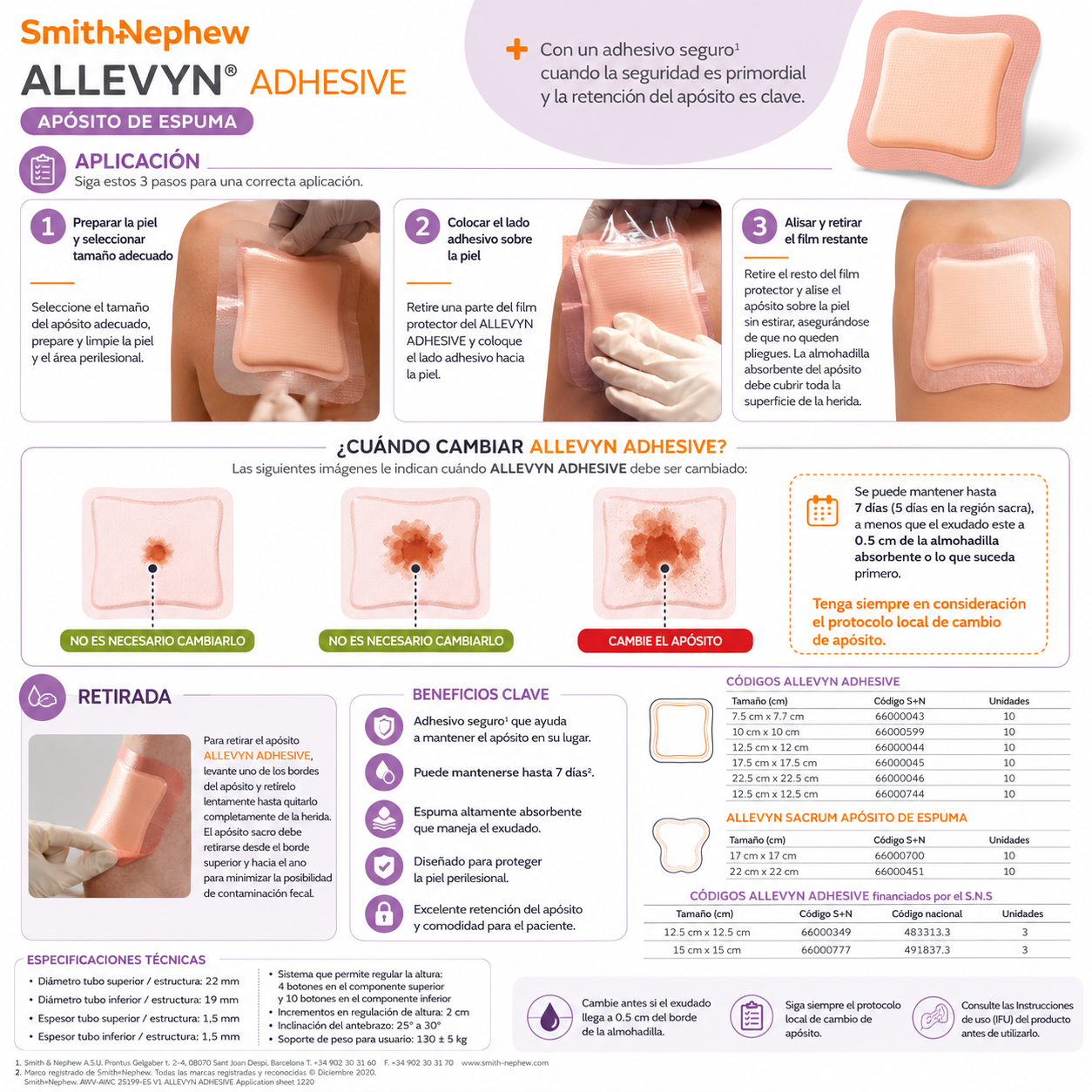 Allevyn Classic Adhesivo - Smith & Nephew