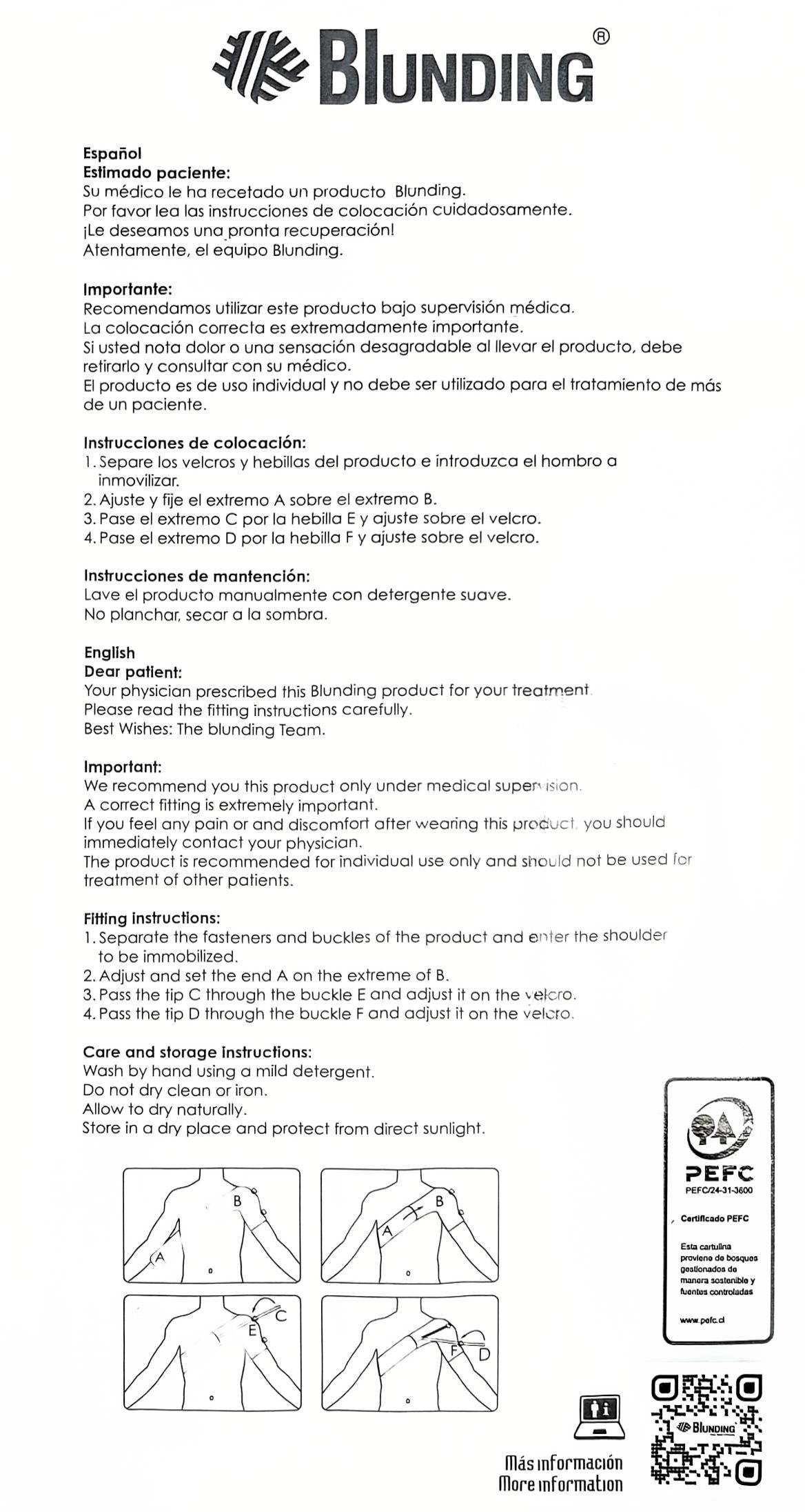 Órtesis de Estabilizadora de Hombro HM 132 – Blunding