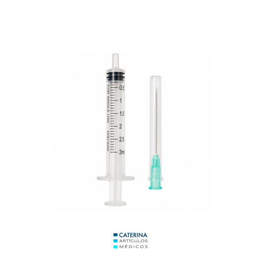 JERINGA 3 ML C/AGUJA 21G X 1 1/2 LUER SLIP