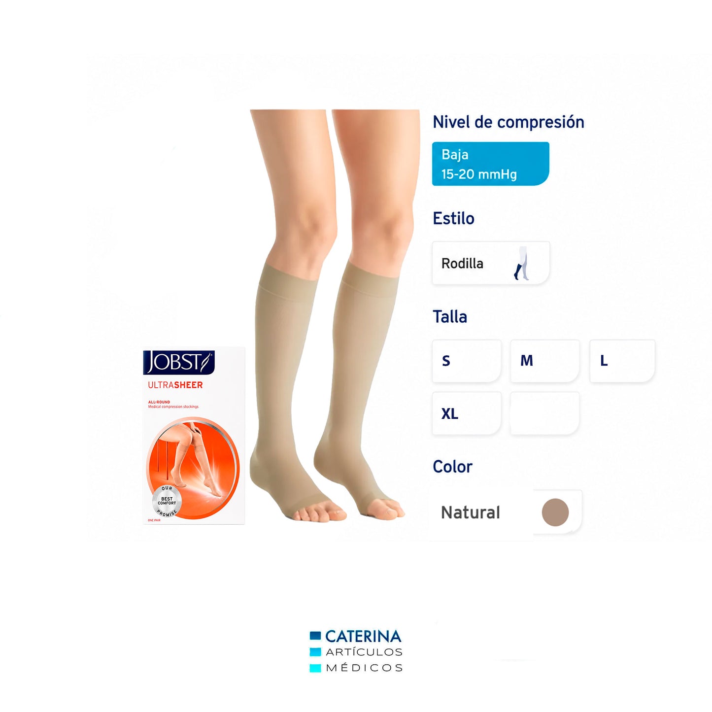 Calcetines de Compresión sin punta - mujer - 15–20 mmHg – JOBST