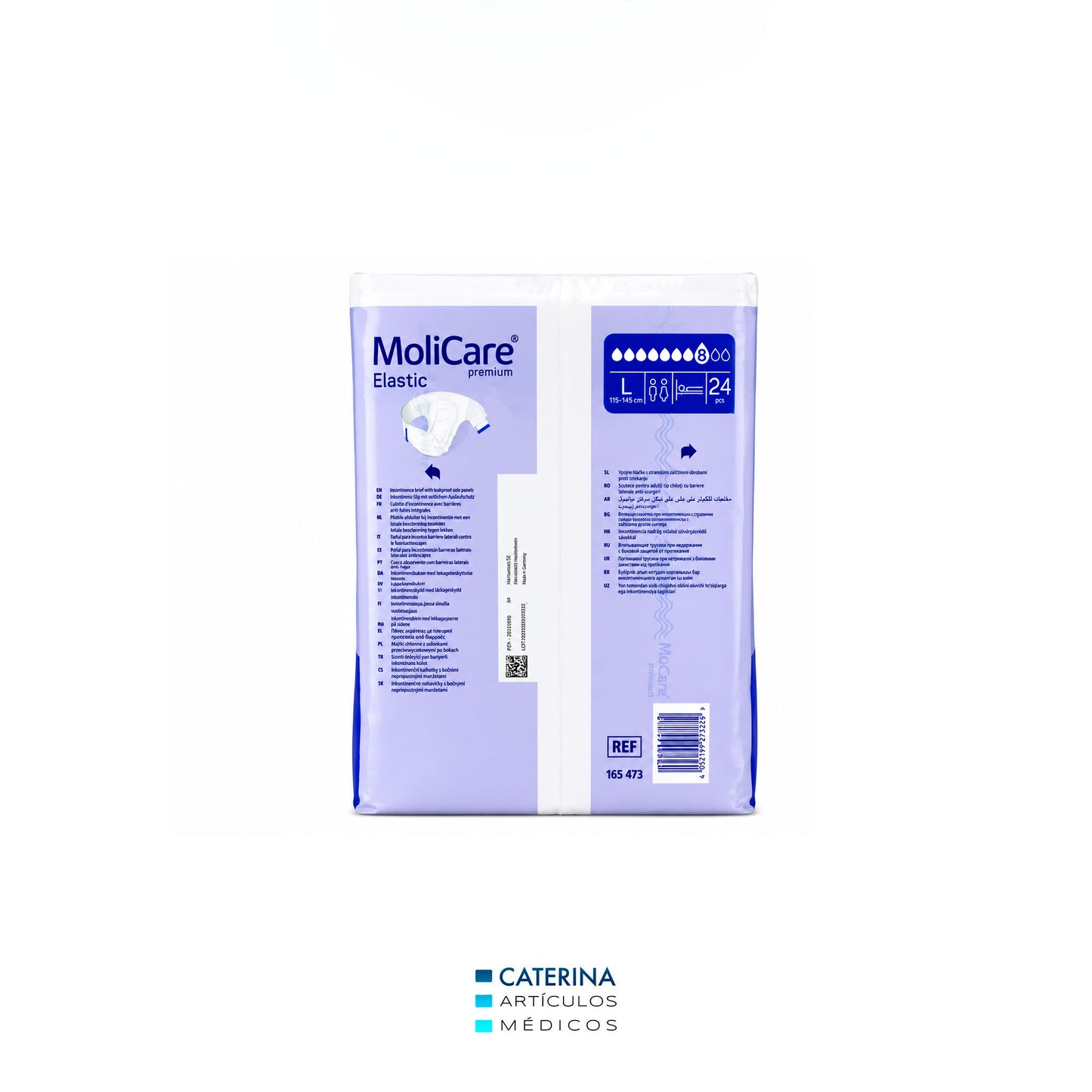 Pañal Adulto Molicare  L T3 ( cintura 115 a 145 cm. ) 24 unds