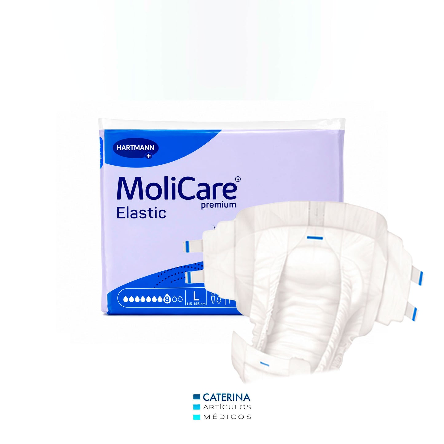 Pañal Adulto Molicare  L T3 ( cintura 115 a 145 cm. ) 24 unds