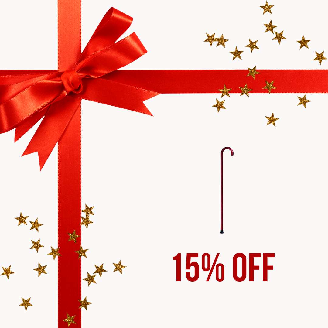 Bastón Ortopédico Curvo de Madera