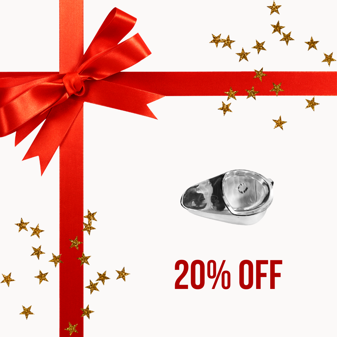 Chata de Acero Inoxidable con Tapa (Tipo Zapato)