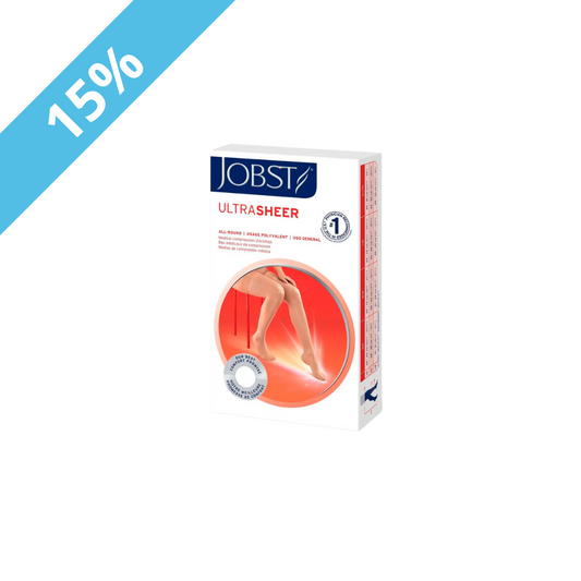 Medias de Compresión Muslo Mujer 15-20 mmHg JOBST ULTRASHEER - Color Honey (Miel) - Puntera Cerrada