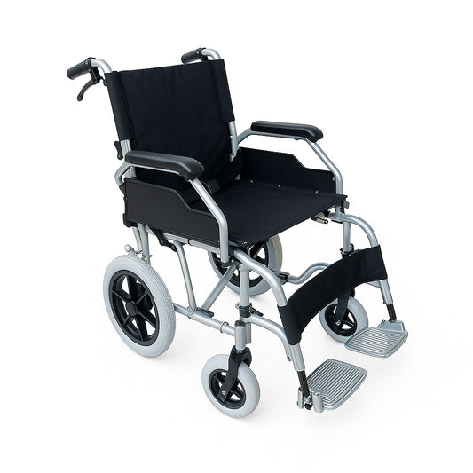 Silla de Ruedas Geriátrica Cromada