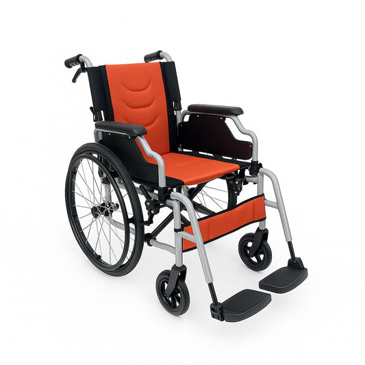 Silla de Ruedas de Aluminio Naranjo Neumática G-874LF5 - (Cod 107999)