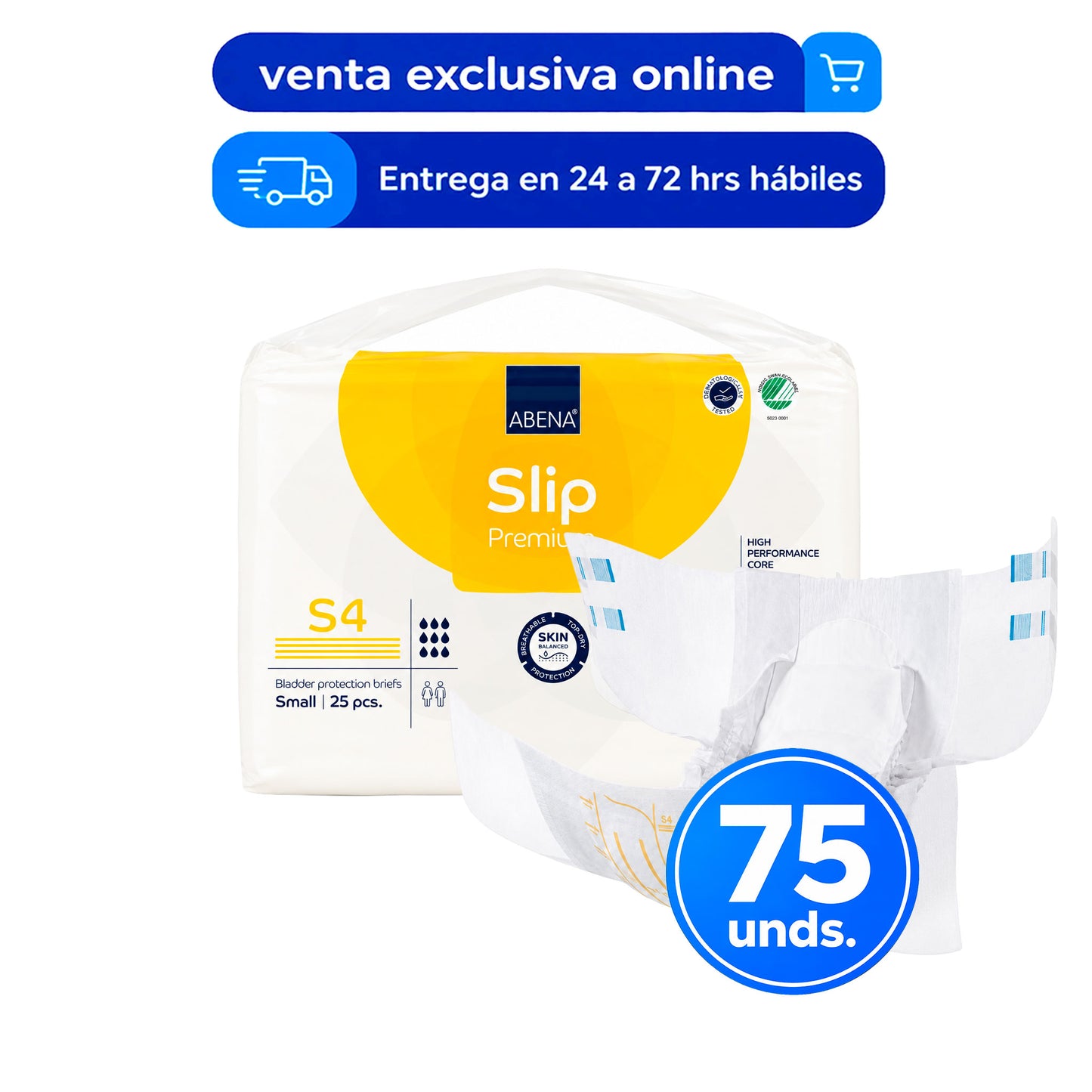 Pañal Slip Premium Talla S4 - ABENA