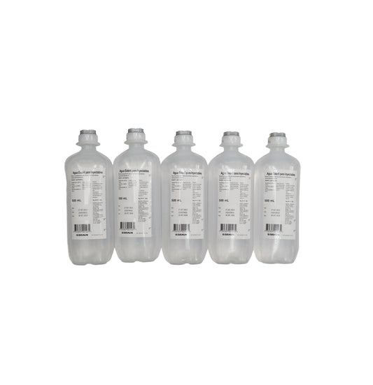 Pack Agua Bidestilada de 500ml - 5unds