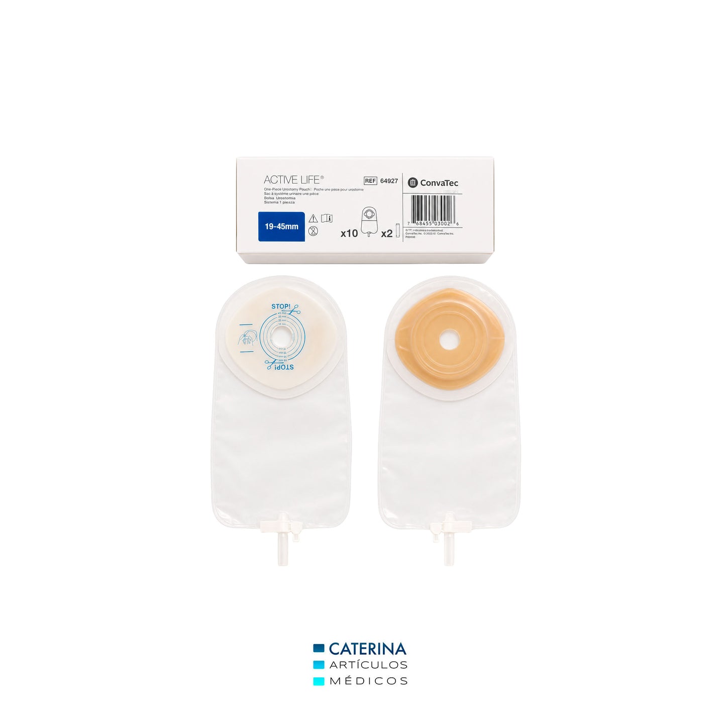 Bolsa de Urostomía de Una Pieza Recortable 19-45mm (Ref. 64927) - Convatec