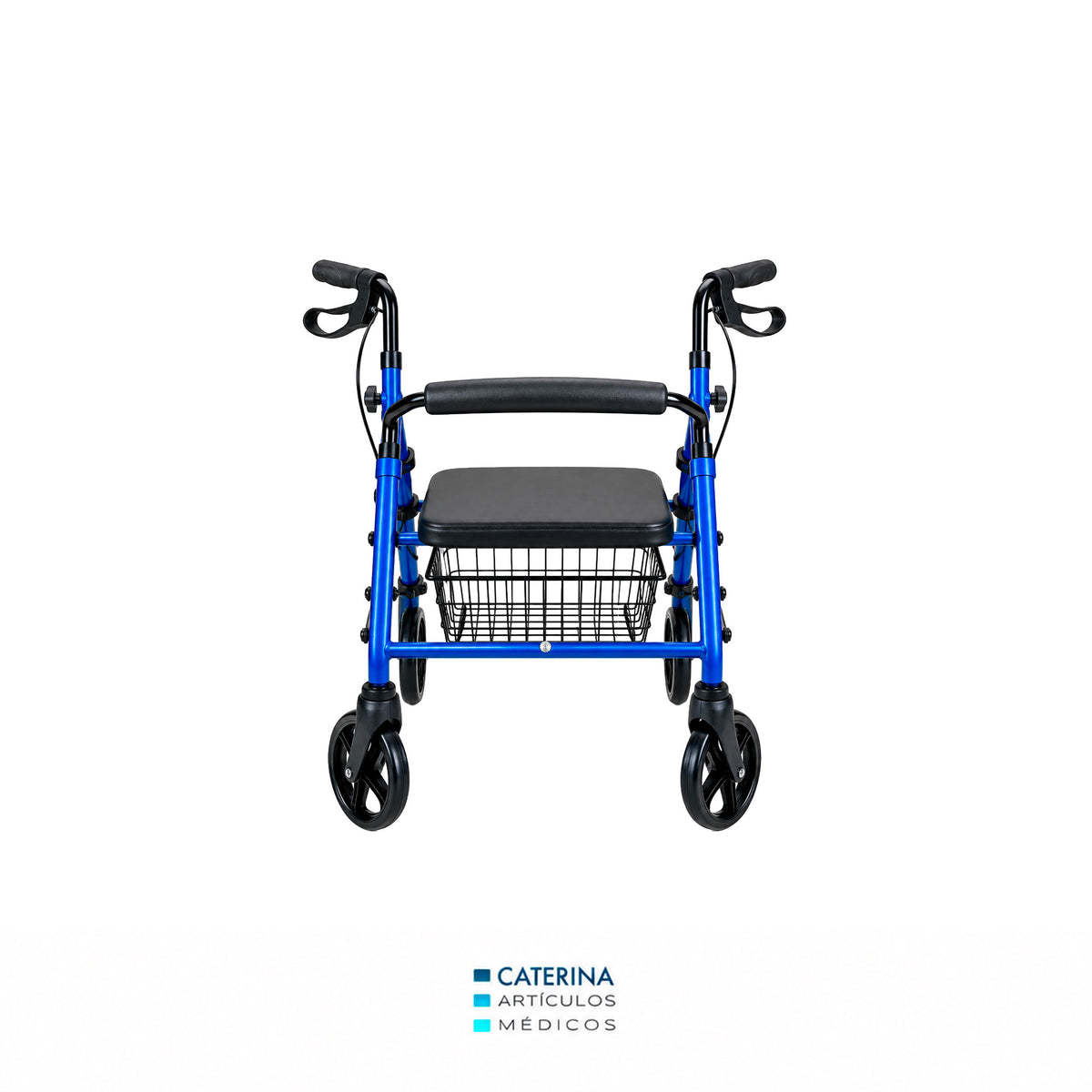 Andador 4 Ruedas con Canasto - Color Azul