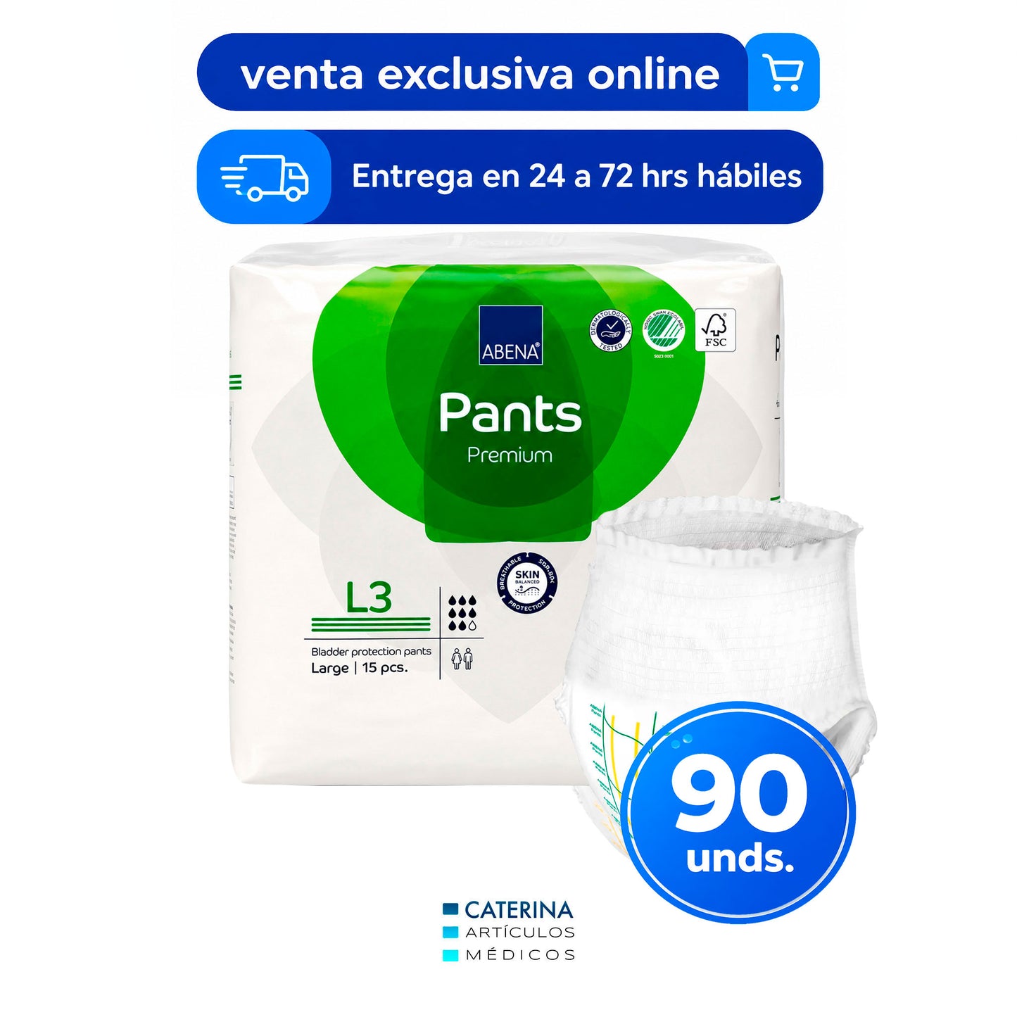 Calzón Pañal Pants Premium talla L - Abena