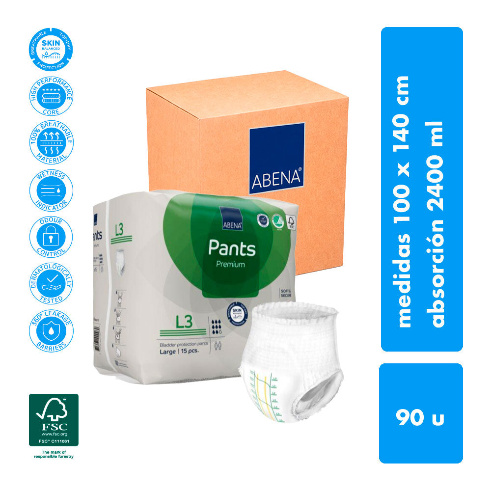 Calzón Pañal Pants Premium talla L - Abena