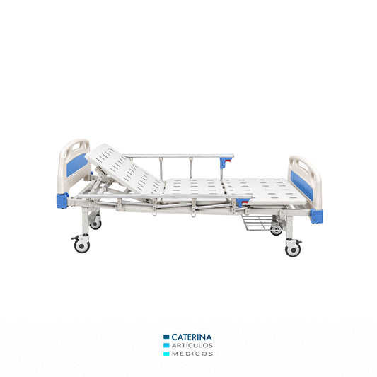Catre Manual con Respaldo y Barandas (3 Funciones)