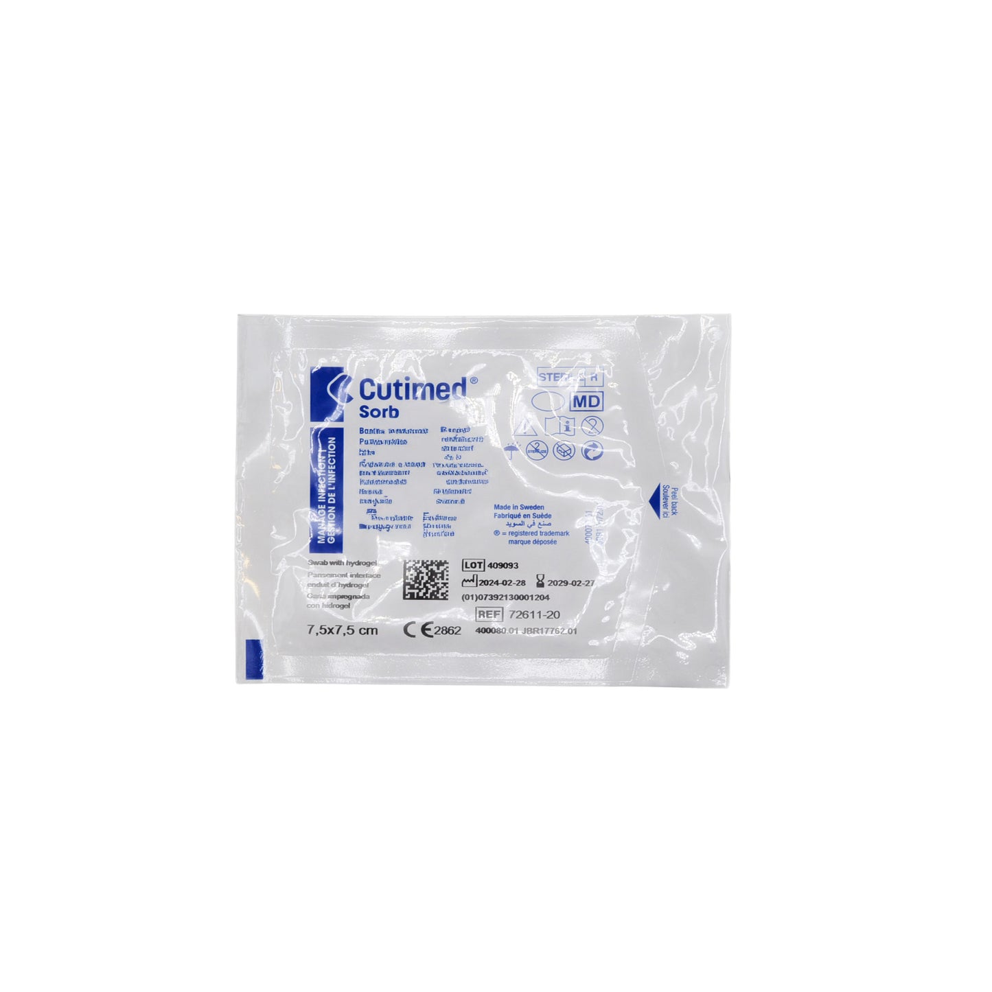 Cutimed Sorbact Gel 7.5x7.5cm (Hidrogel DACC) - BSN
