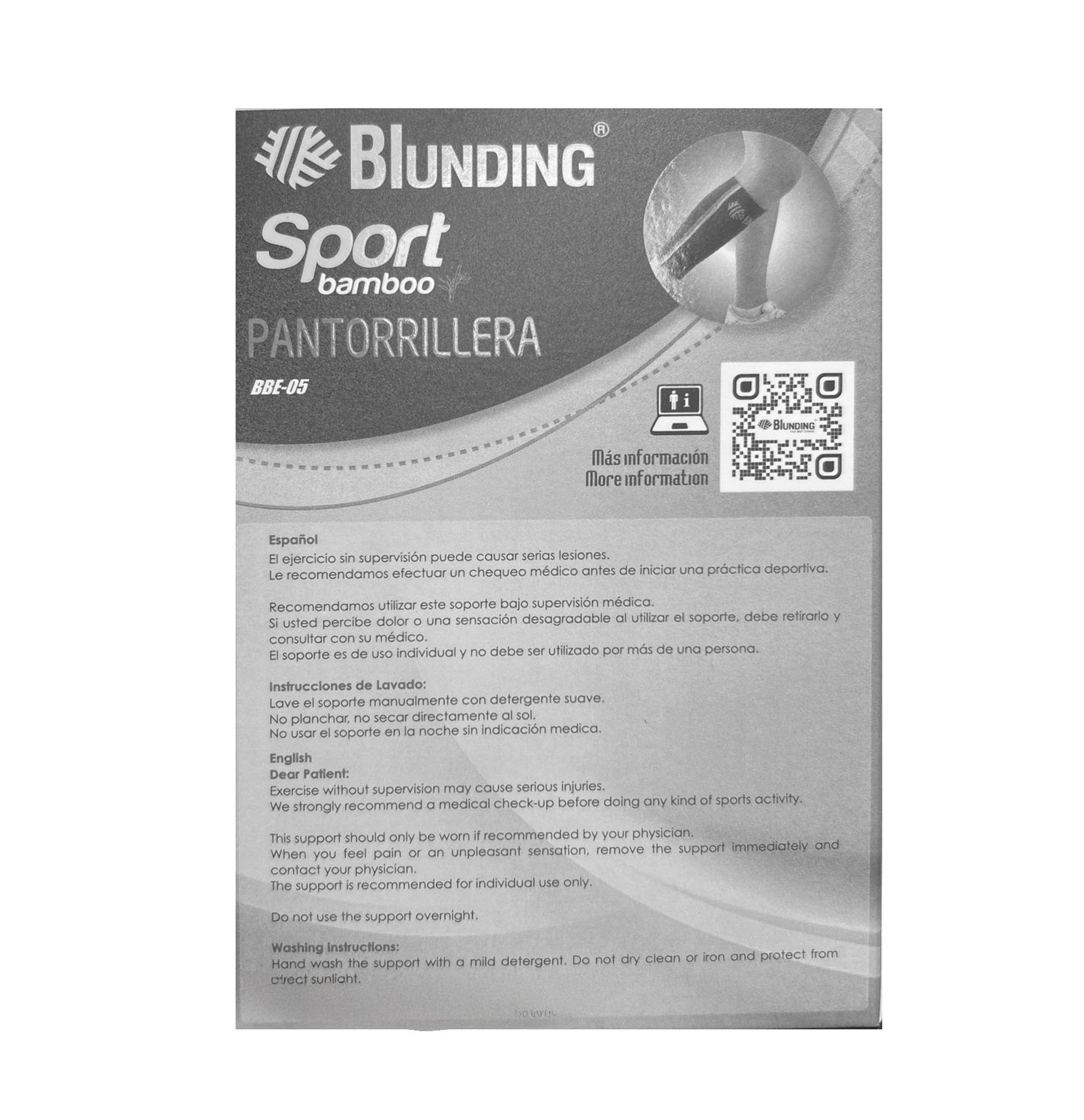 Pantorrillera Sport Bamboo BBE 05 – Blunding