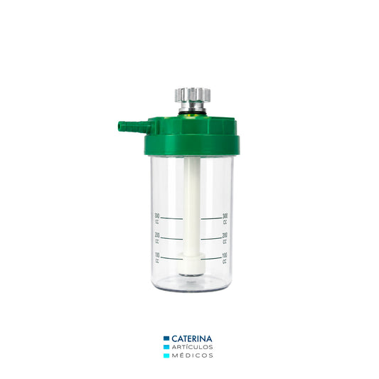 Vaso humificador para oxigeno reutilizable