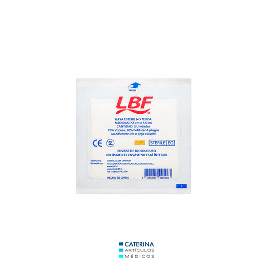 Gasa Estéril No Tejida 7.5x7.5 cm - LBF