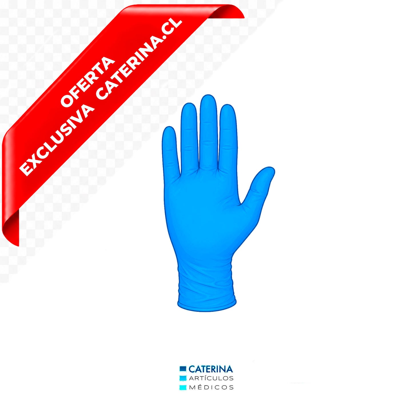 Guante Nitrilo Azul ambidiestras talla XL 100 u. color azul