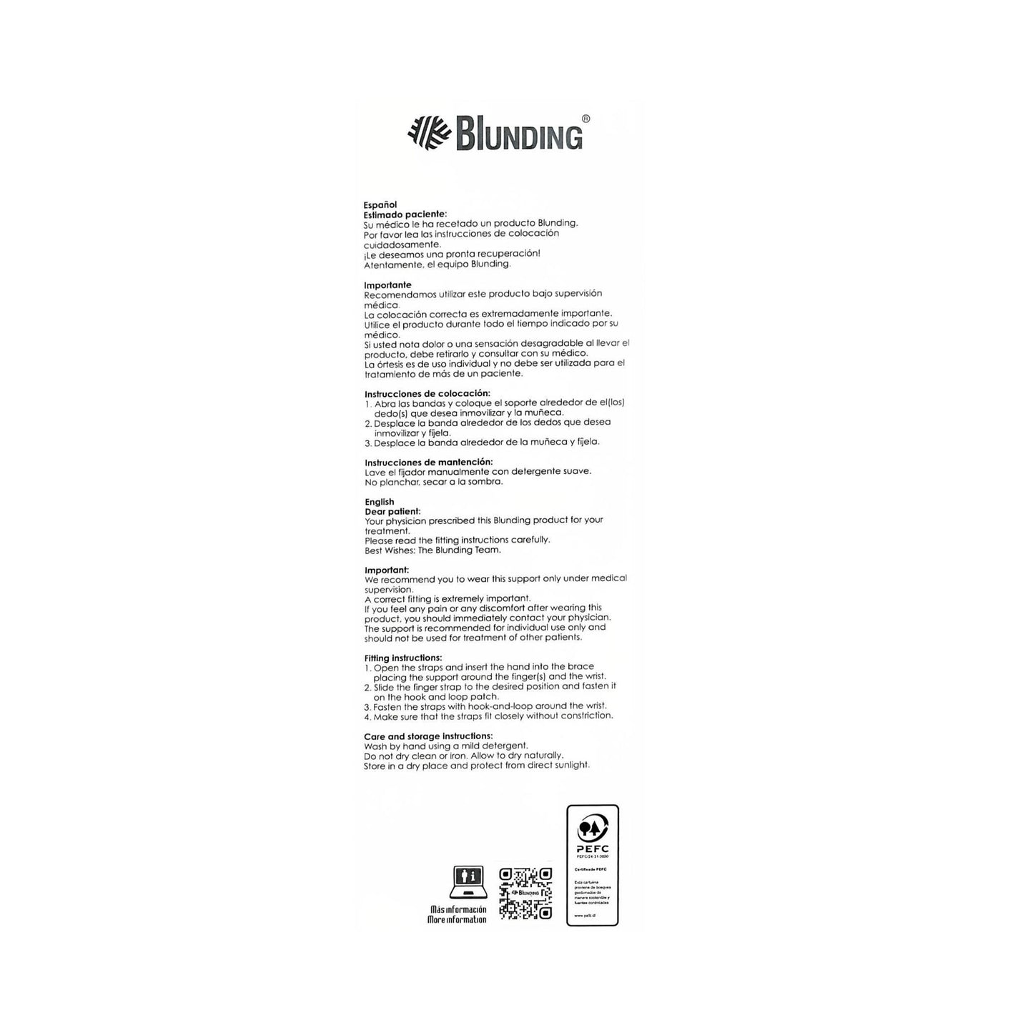 Inmovilizador de Dedo HM 111 - Blunding