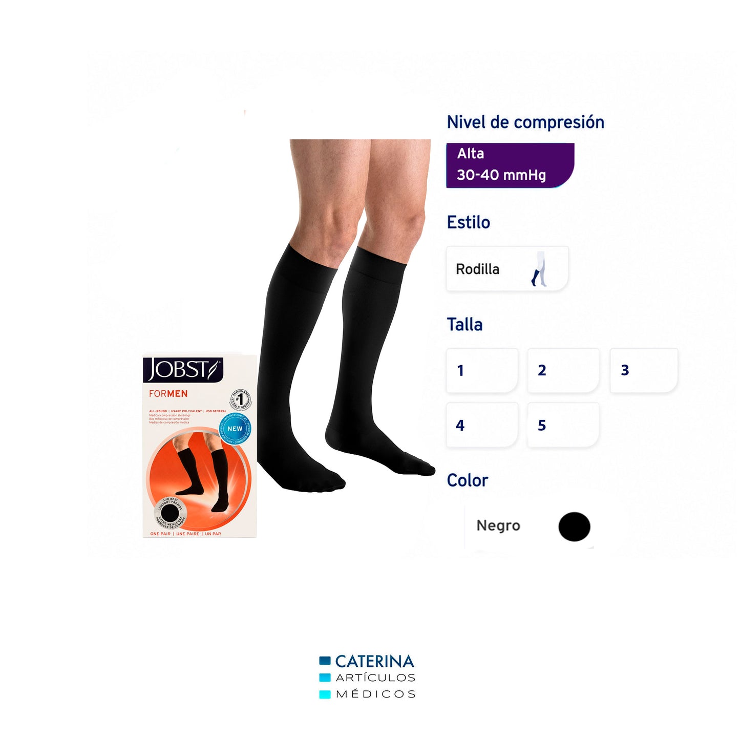 Calcetines de Compresión - hombre - 30 - 40  mmHg – JOBST (Copia)
