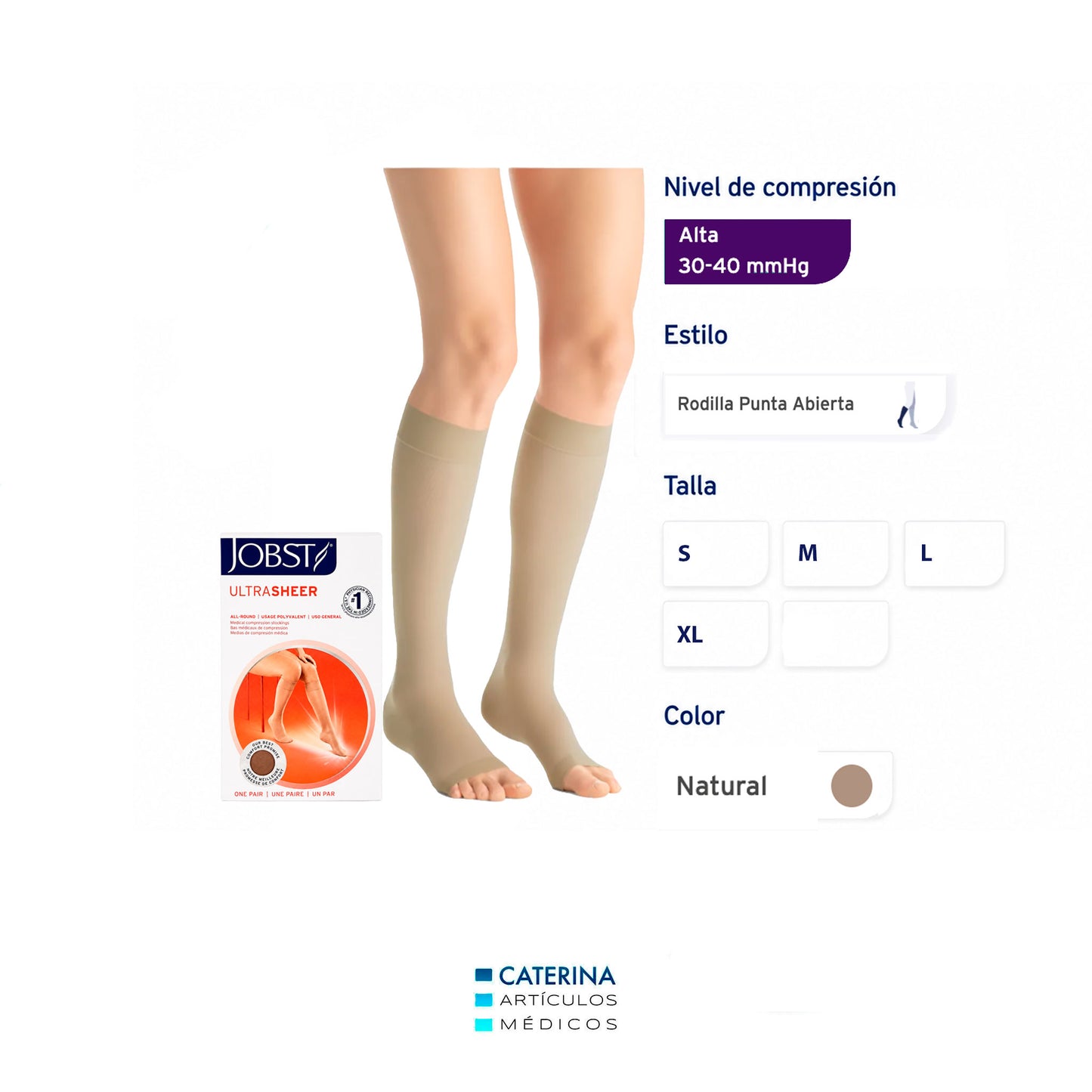 Calcetines de Compresión sin punta - mujer - 30 - 40 mmHg – JOBST
