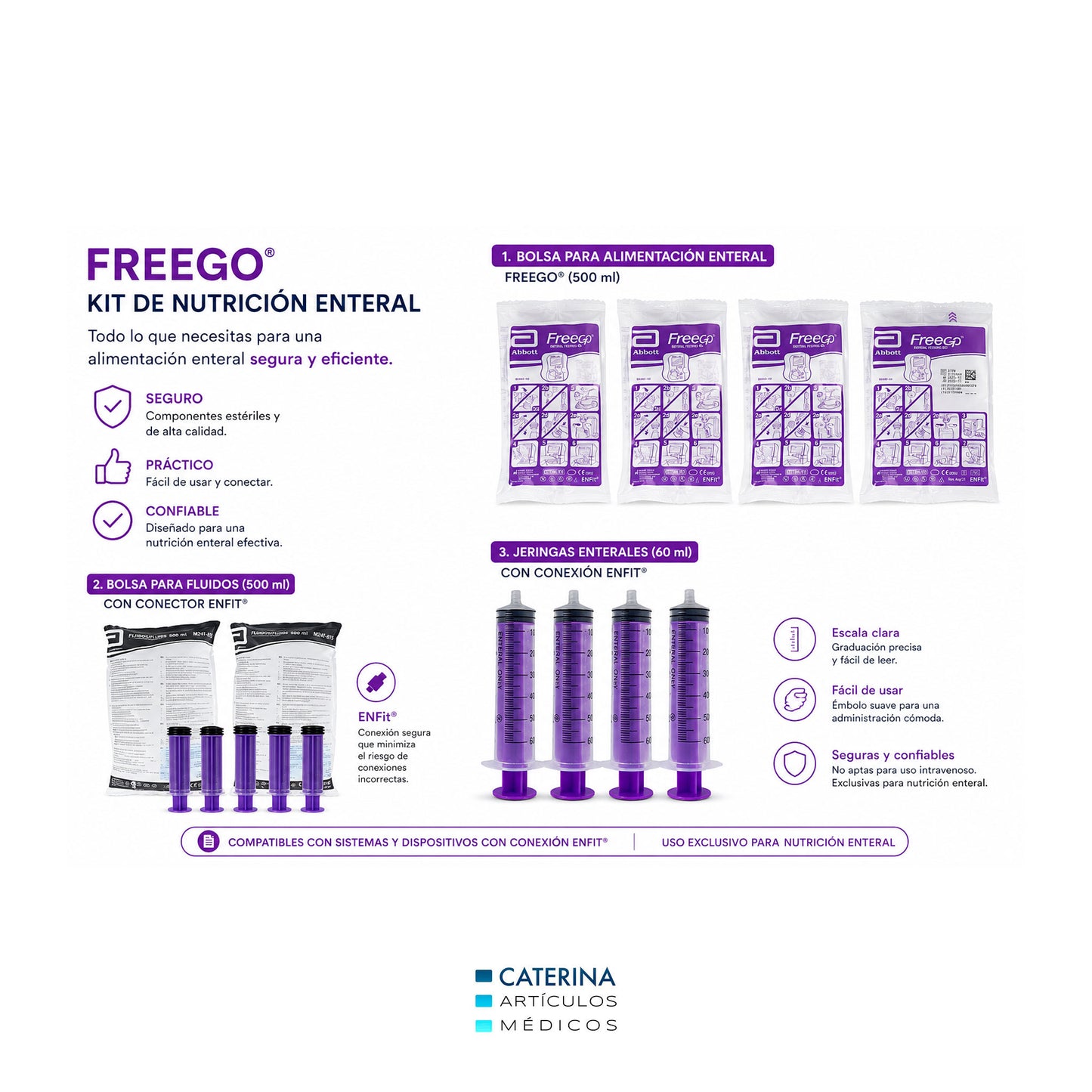 Pack de Alimentación Enteral FreeGo – Kit de Inicio Completo