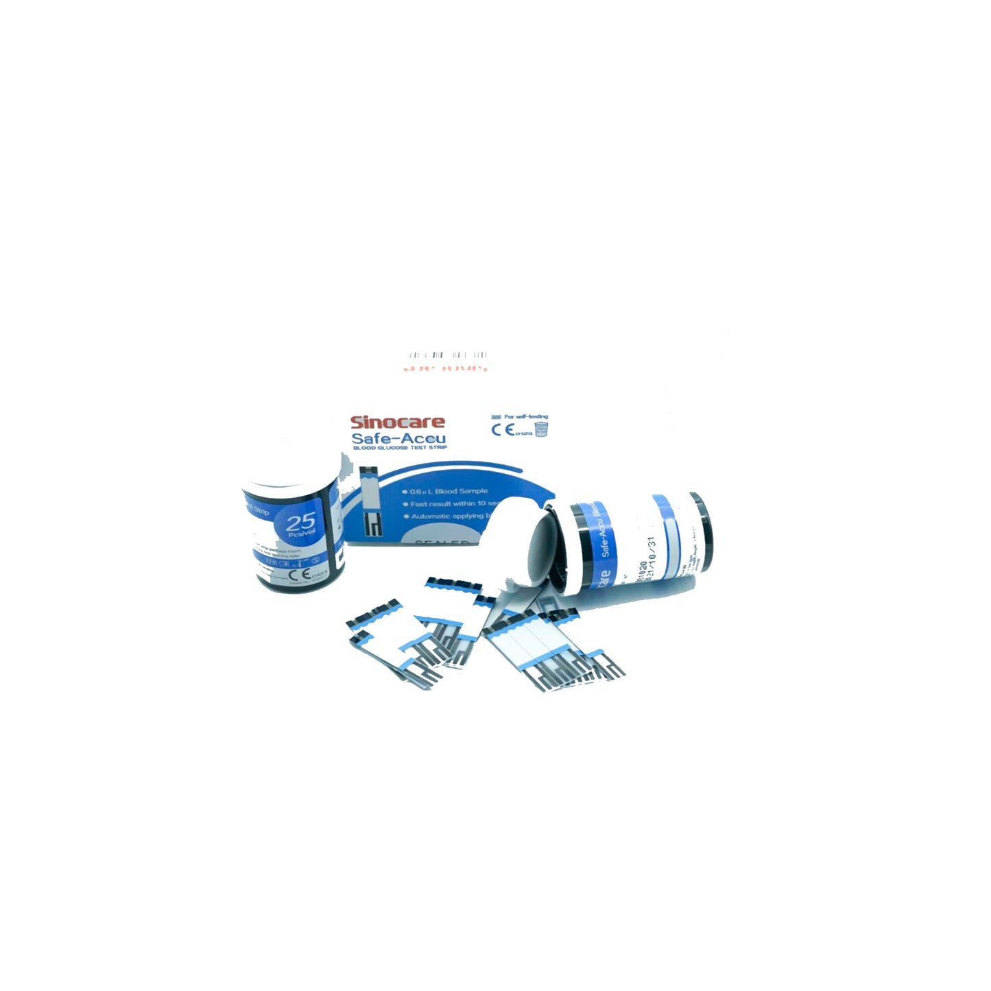 Kit Glicemia Sinocare (Máquina, lancetero, 50unds cintas, 50unds lancetas )