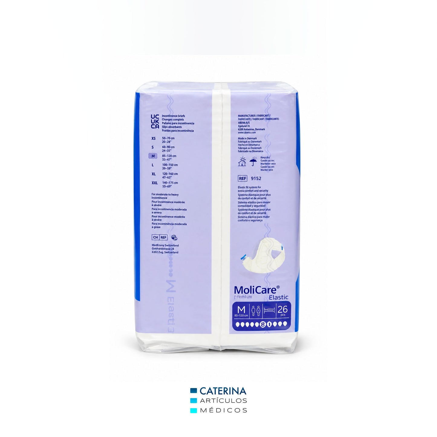 Pañal Adulto Molicare M T2 ( cintura 85 a 120 cm. ) 26 unds